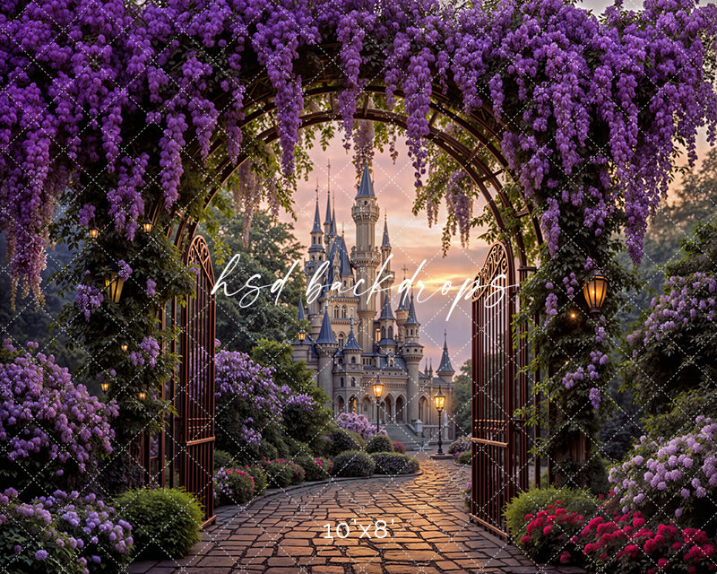 Enchanted Wisteria Castle – Twilight Princess Photography Backdrop