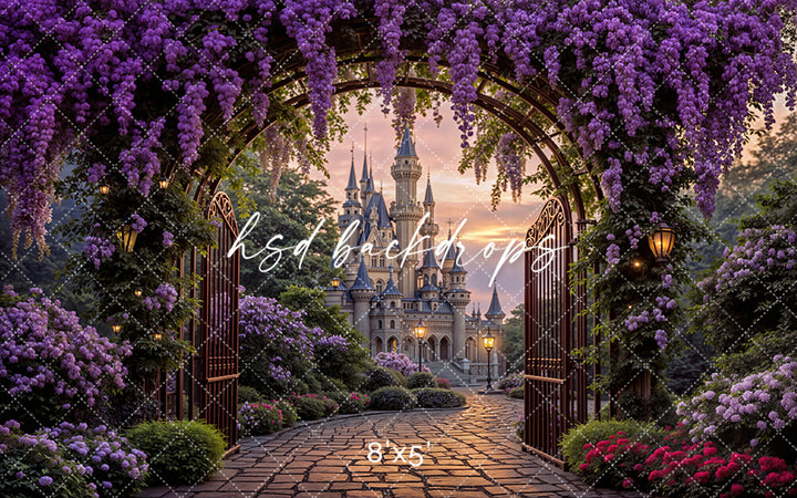 Enchanted Wisteria Castle – Twilight Princess Photography Backdrop