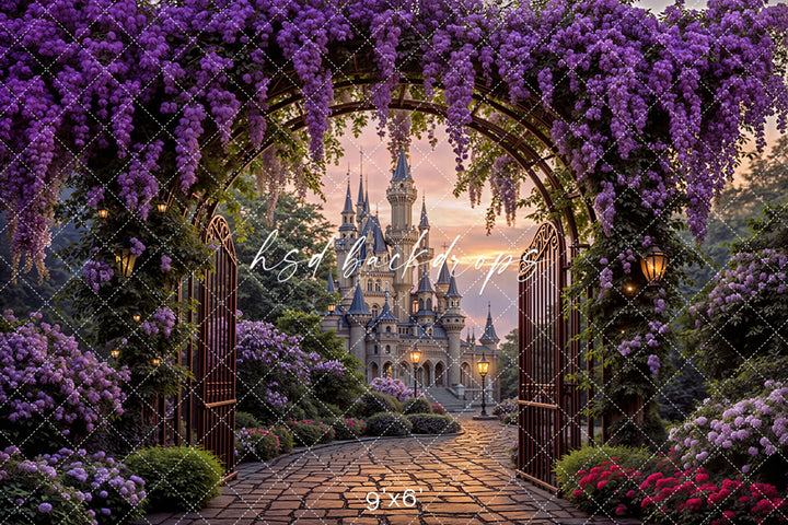 Enchanted Wisteria Castle – Twilight Princess Photography Backdrop