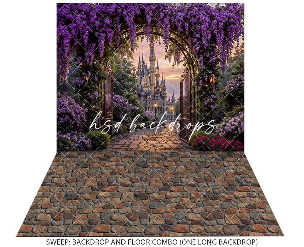 Enchanted Wisteria Castle – Twilight Princess Photography Backdrop