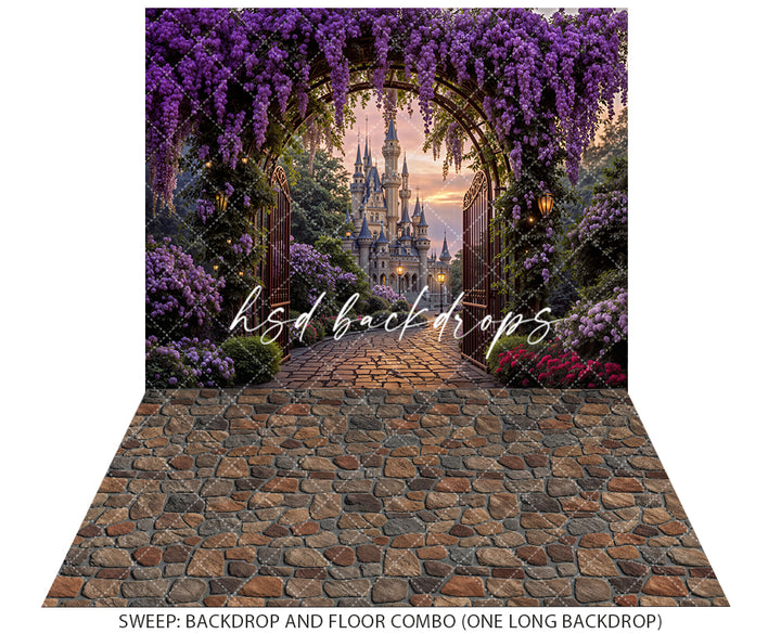 Enchanted Wisteria Castle – Twilight Princess Photography Backdrop