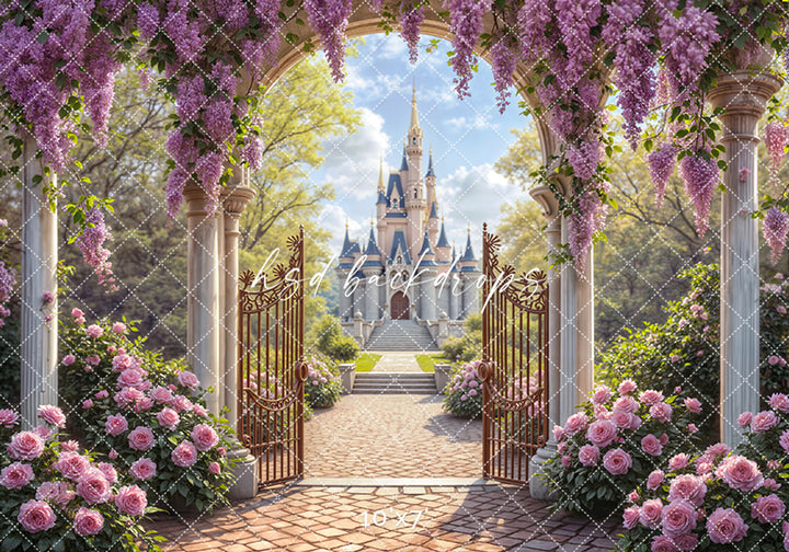 Castle Garden Entrance – Princess Rose Arch Photography Backdrop