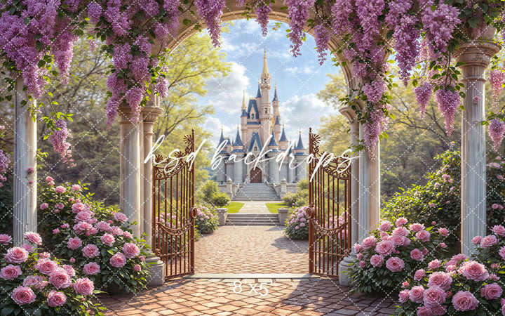 Castle Garden Entrance – Princess Rose Arch Photography Backdrop