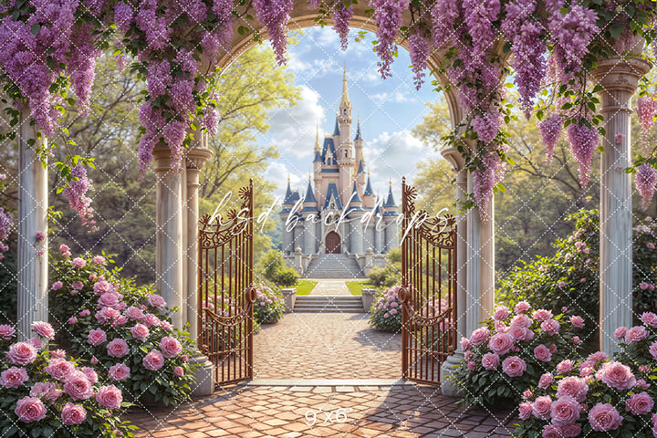 Castle Garden Entrance – Princess Rose Arch Photography Backdrop