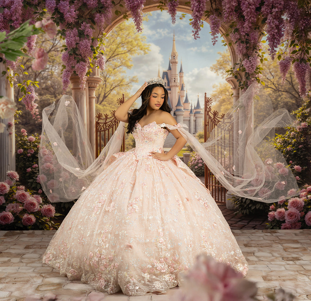 Castle Garden Entrance – Princess Rose Arch Photography Backdrop