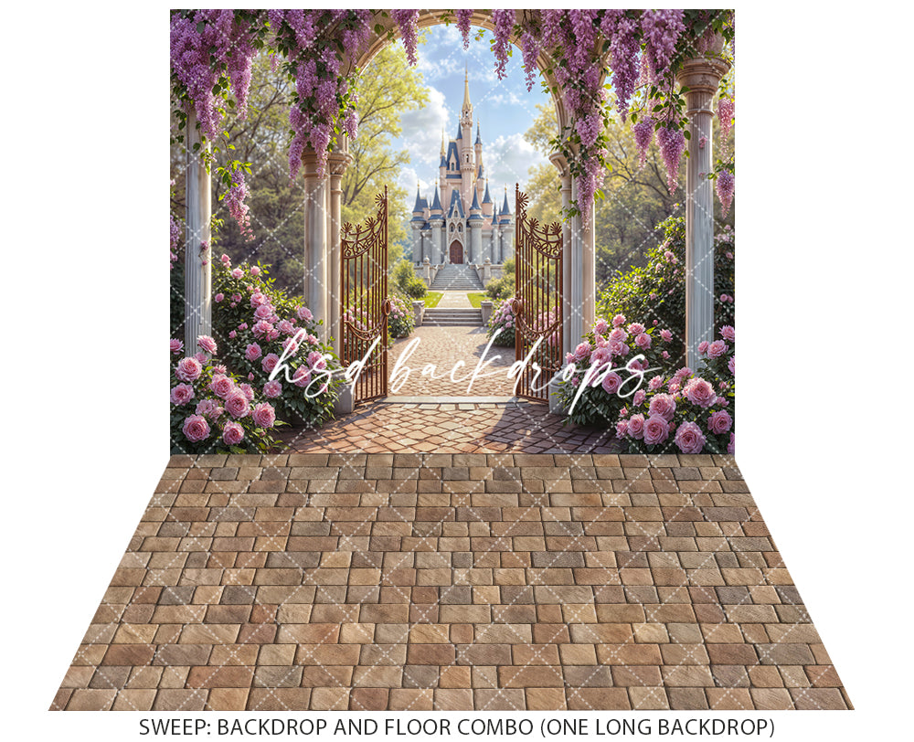 Castle Garden Entrance – Princess Rose Arch Photography Backdrop