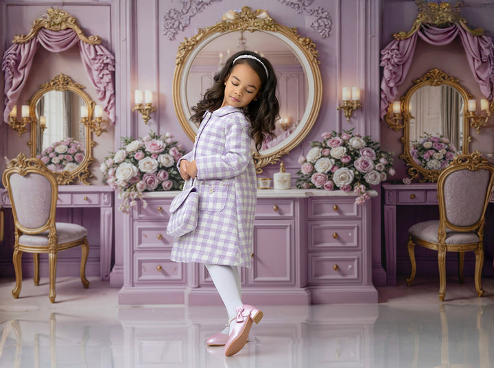 Lavender Vanity Dream – Princess Dressing Room Backdrop