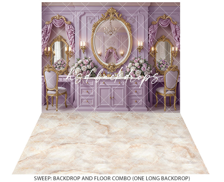 Lavender Vanity Dream – Princess Dressing Room Backdrop