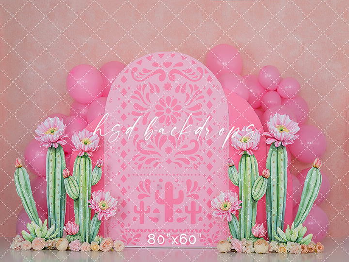 Cactus Cutie – Pink Fiesta Birthday Photography Backdrop