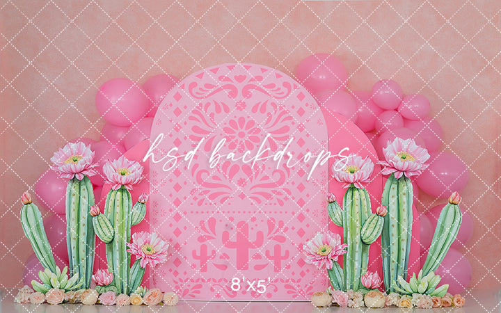 Cactus Cutie – Pink Fiesta Birthday Photography Backdrop