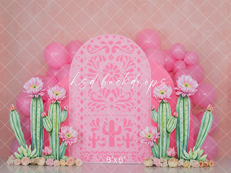 Cactus Cutie – Pink Fiesta Birthday Photography Backdrop