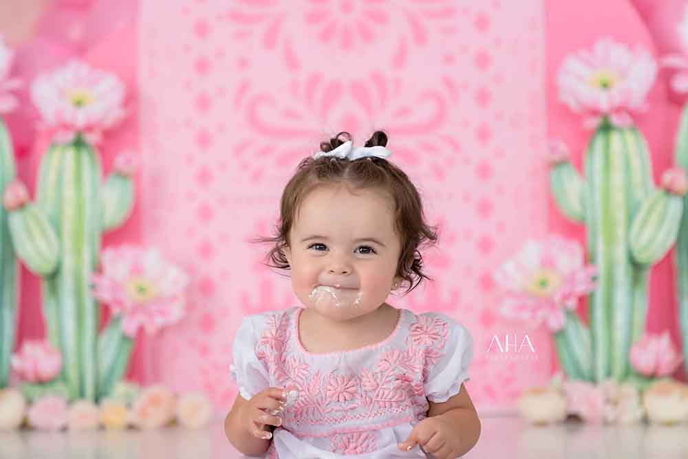 Cactus Cutie – Pink Fiesta Birthday Photography Backdrop