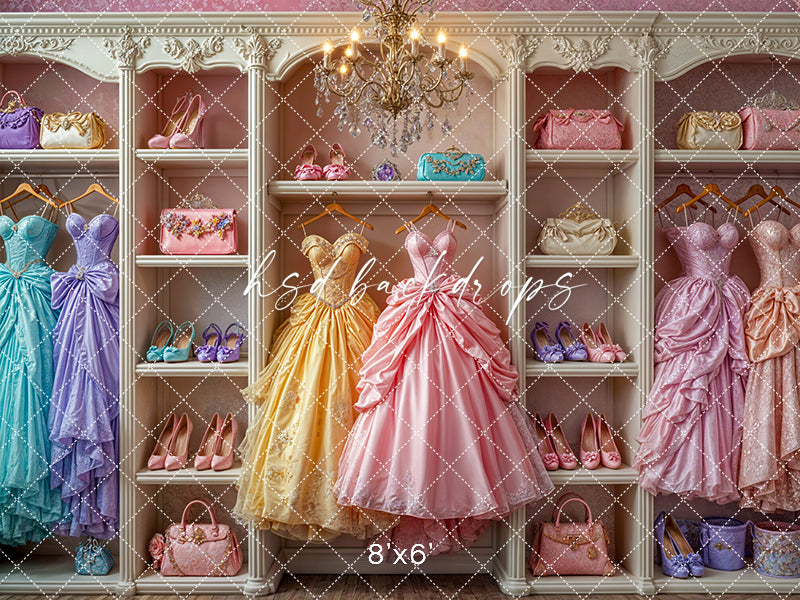 Princess Dress Closet Photo Background