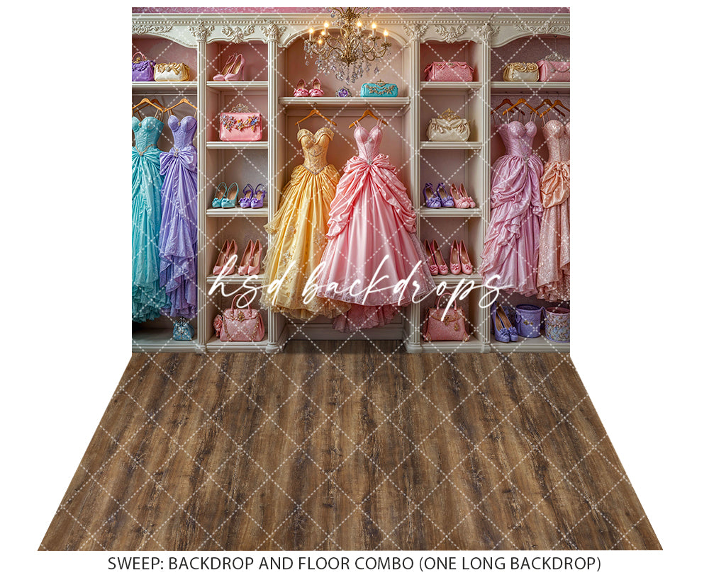 Princess Dress Closet Photo Background