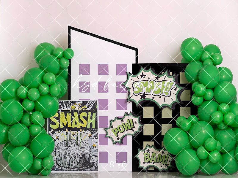 Superhero Smash City – Cake Smash Photography Backdrop