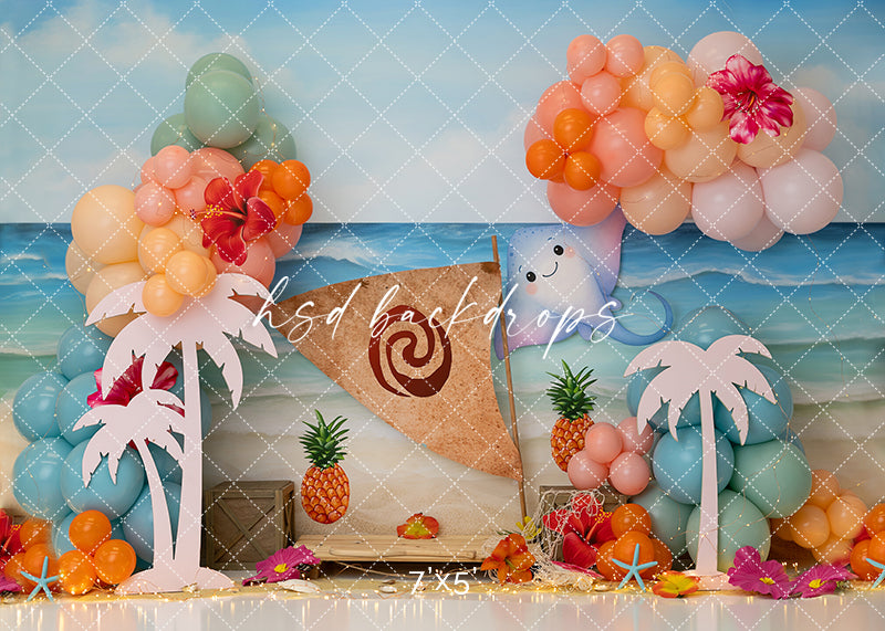 Tropical Island Adventure – Beach Party Photography Backdrop