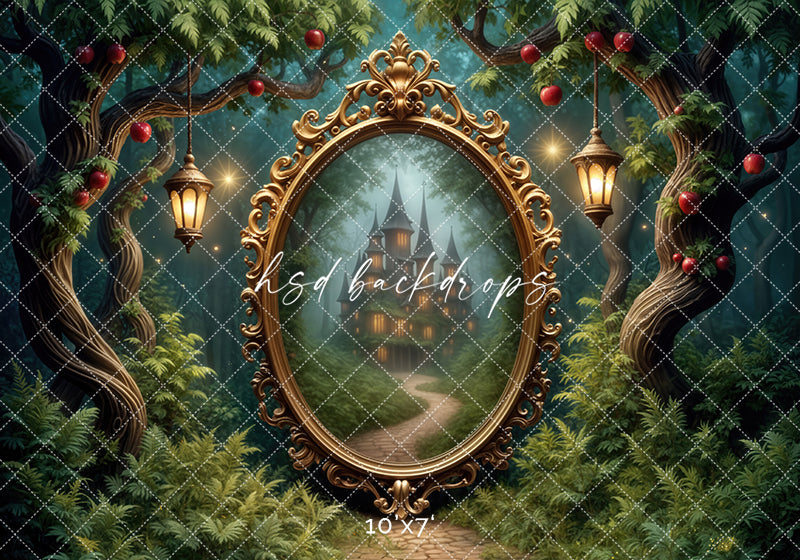 Enchanted Mirror Path – Fairytale Photography Backdrop