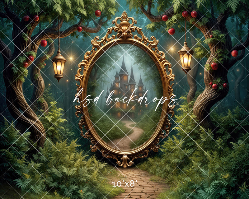 Enchanted Mirror Path – Fairytale Photography Backdrop