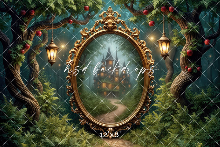 Enchanted Mirror Path – Fairytale Photography Backdrop