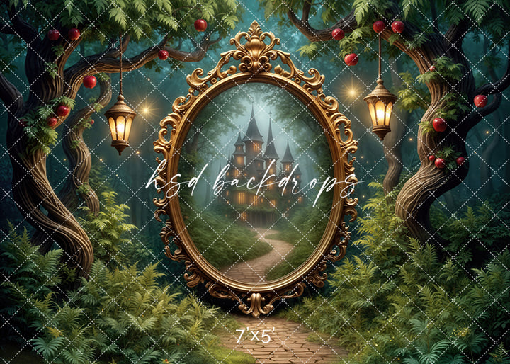 Enchanted Mirror Path – Fairytale Photography Backdrop