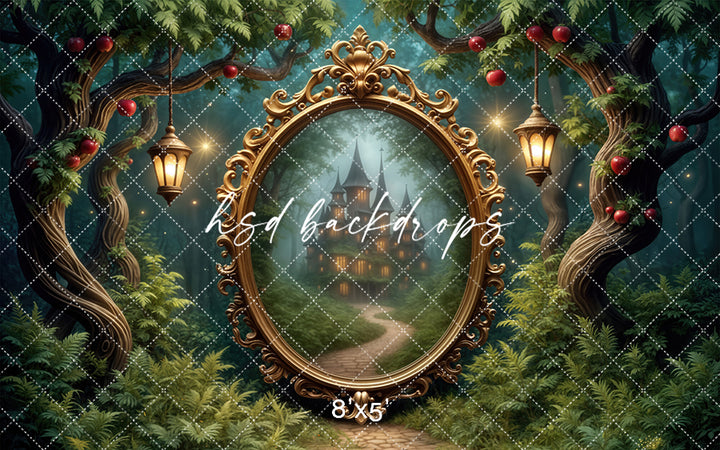 Enchanted Mirror Path – Fairytale Photography Backdrop
