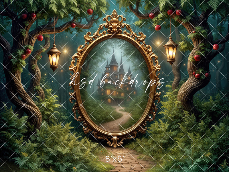 Enchanted Mirror Path – Fairytale Photography Backdrop