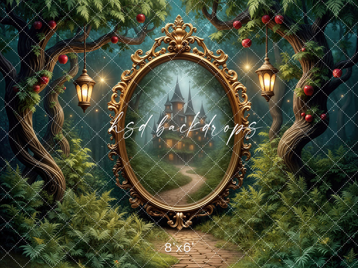 Enchanted Mirror Path – Fairytale Photography Backdrop