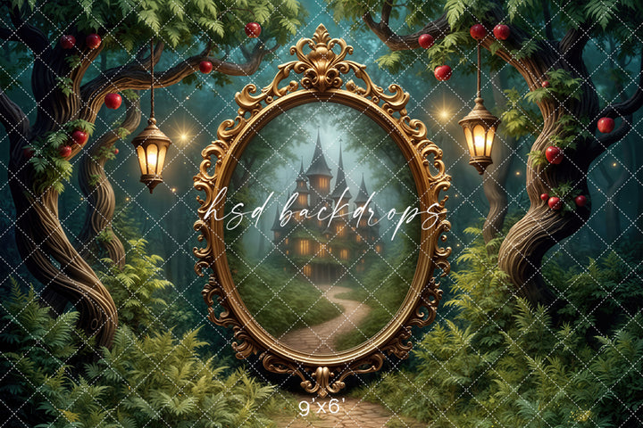 Enchanted Mirror Path – Fairytale Photography Backdrop
