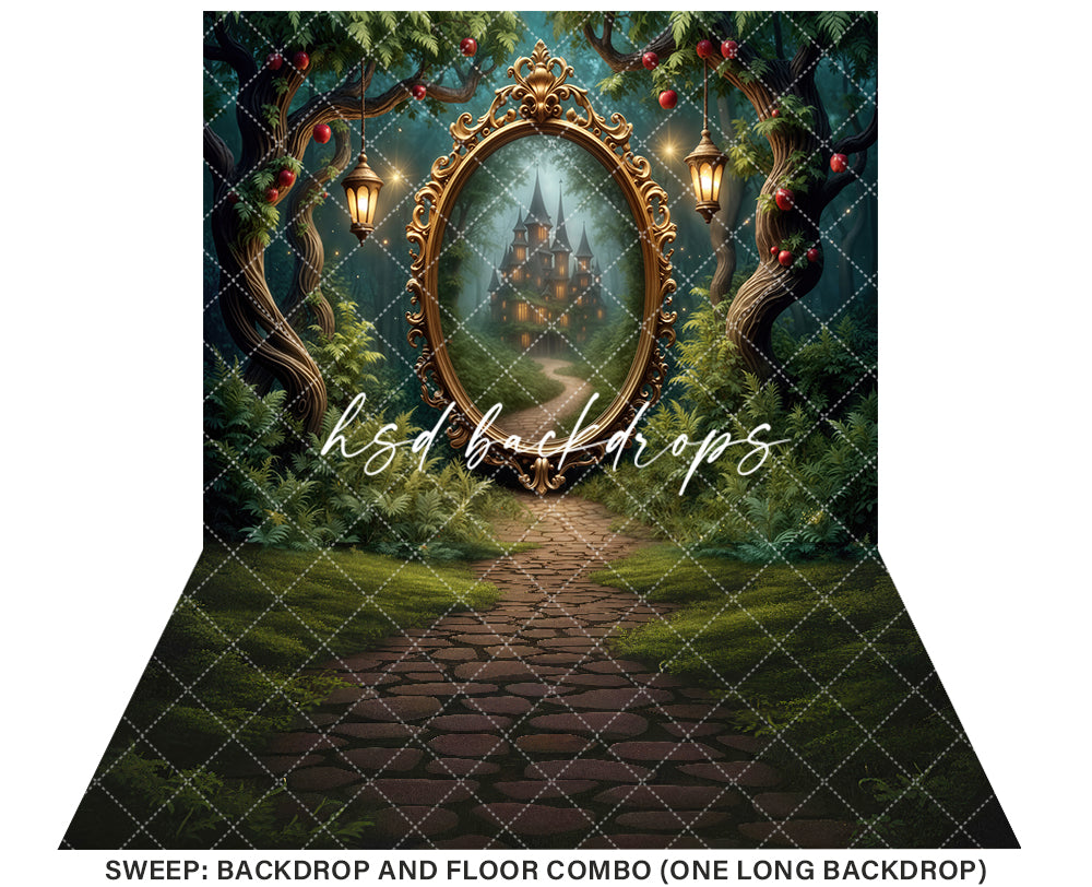 Enchanted Mirror Path – Fairytale Photography Backdrop