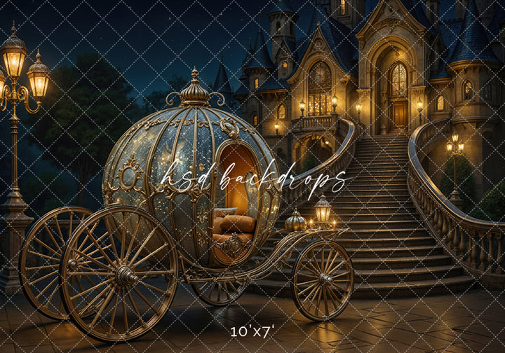 Midnight Carriage Ride – Cinderella Photography Backdrop