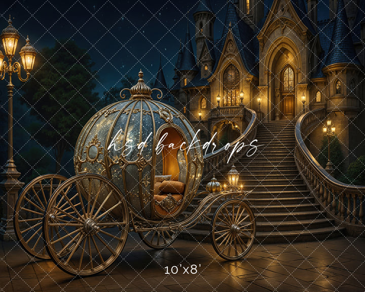 Midnight Carriage Ride – Cinderella Photography Backdrop
