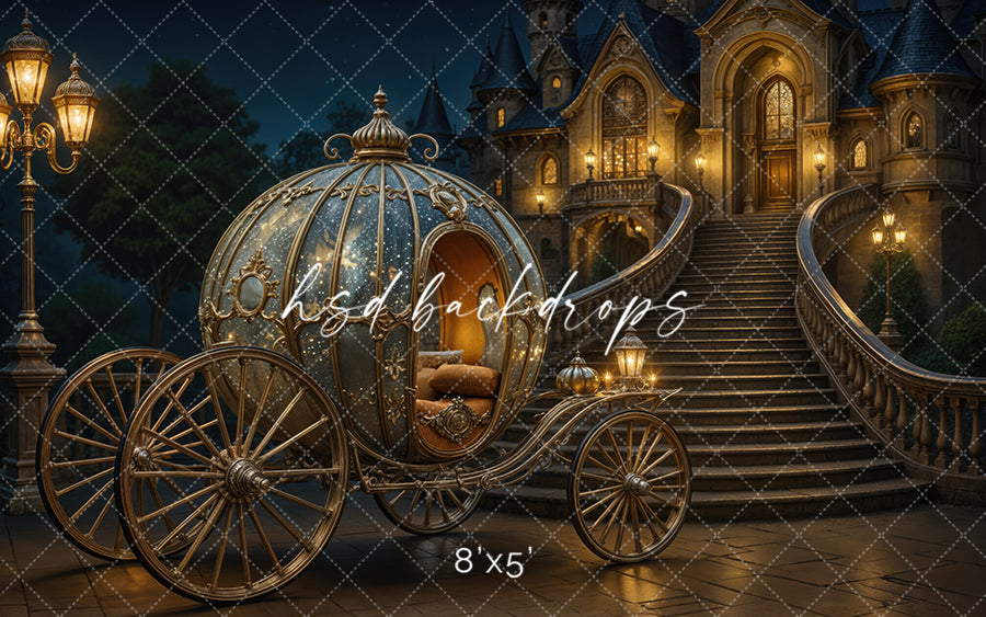 Midnight Carriage Ride – Cinderella Photography Backdrop