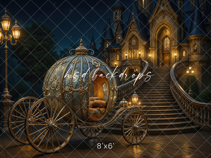 Midnight Carriage Ride – Cinderella Photography Backdrop