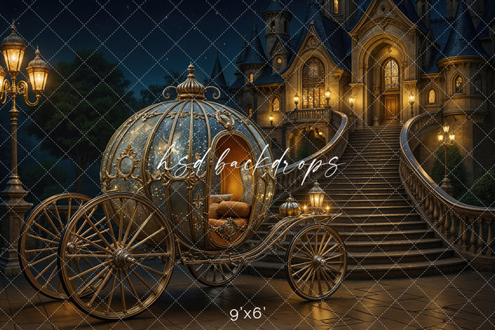 Midnight Carriage Ride – Cinderella Photography Backdrop