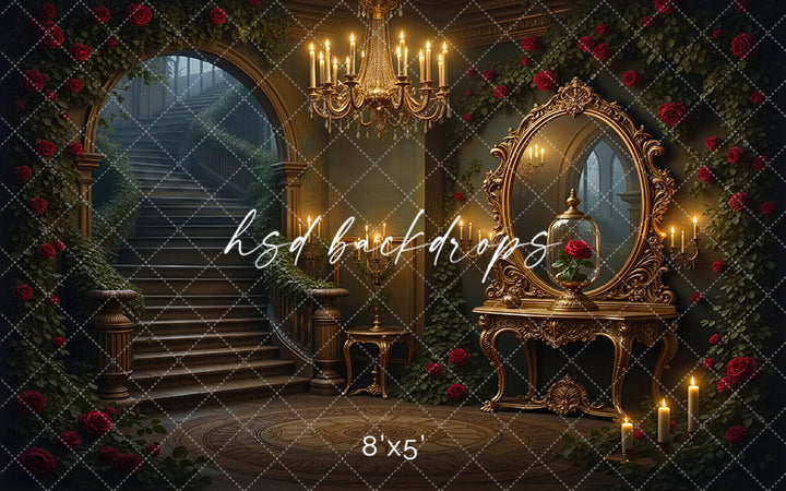Enchanted Rose Ballroom - Beauty & the Beast Photography Backdrop