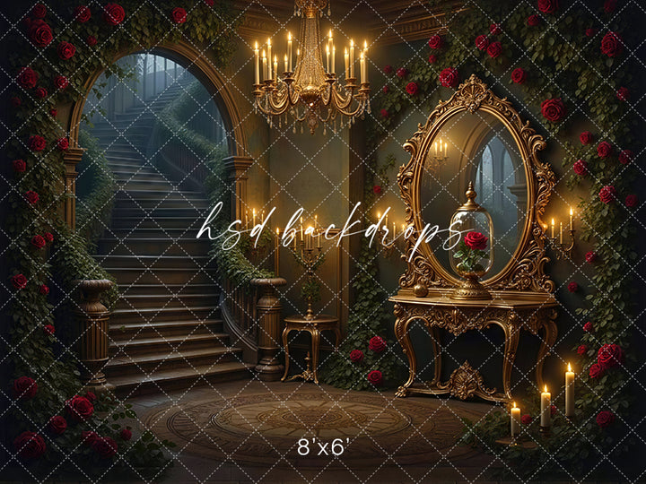 Enchanted Rose Ballroom - Beauty & the Beast Photography Backdrop