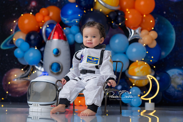 Blast Off to Space – Outer Space Rocket Adventure Backdrop