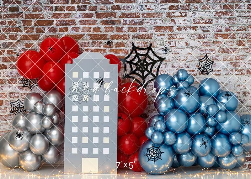 Web of Fun – Superhero Cityscape Photography Backdrop