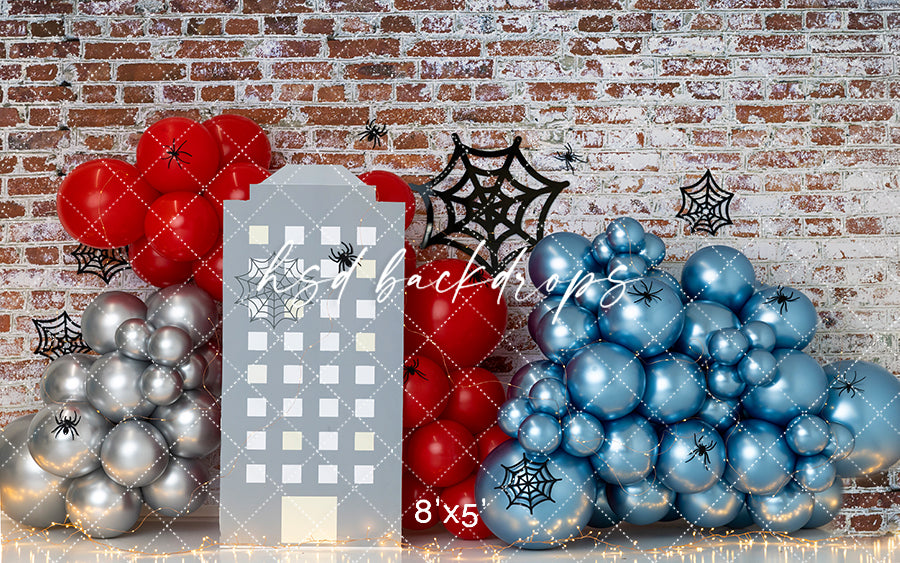 Web of Fun – Superhero Cityscape Photography Backdrop