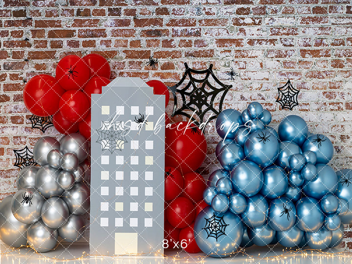 Web of Fun – Superhero Cityscape Photography Backdrop