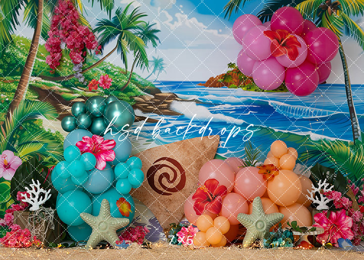 Voyage of the Sea – Tropical Island Photography Backdrop