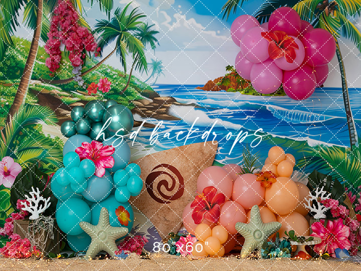 Voyage of the Sea – Tropical Island Photography Backdrop