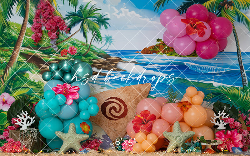 Voyage of the Sea – Tropical Island Photography Backdrop