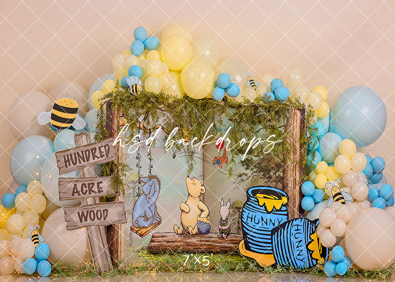 Hundred Acre Celebration – Cake Smash Photography Backdrop