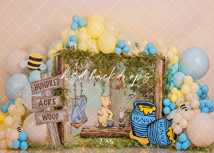 Hundred Acre Celebration – Cake Smash Photography Backdrop
