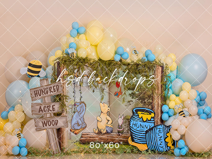 Hundred Acre Celebration – Cake Smash Photography Backdrop