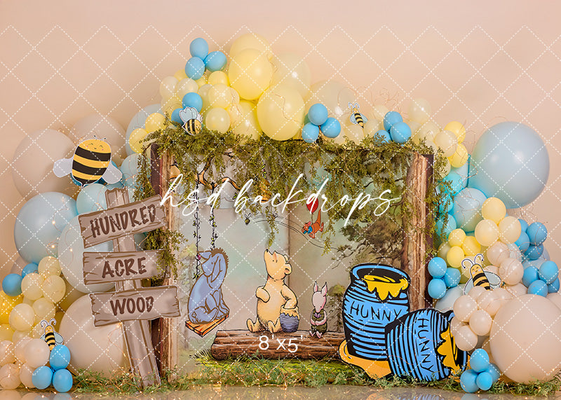 Hundred Acre Celebration – Cake Smash Photography Backdrop