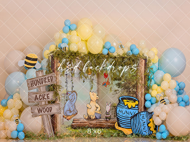 Hundred Acre Celebration – Cake Smash Photography Backdrop
