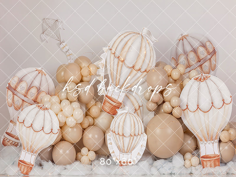 Up, Up & Away – Hot Air Balloon Photo Background