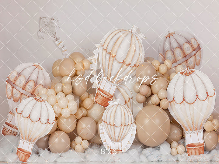 Up, Up & Away – Hot Air Balloon Photo Background